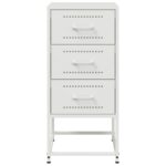 vidaXL Nočné stolíky 2 ks biele 36x39x78 cm oceľ – Obrázok 6