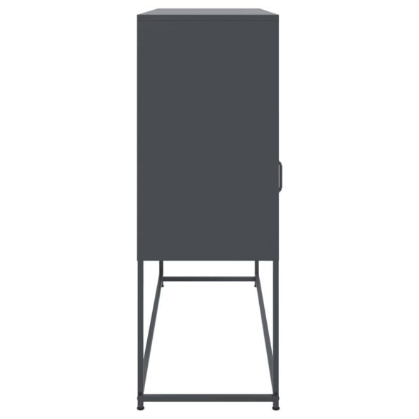 vidaXL Komoda antracitová 100,5x39x107 cm oceľ valcovaná za studena – Obrázok 7