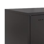 vidaXL Komoda čierna 100,5x39x107 cm oceľ – Obrázok 12