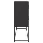 vidaXL Komoda čierna 100,5x39x107 cm oceľ – Obrázok 7