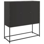 vidaXL Komoda čierna 100,5x39x107 cm oceľ – Obrázok 8