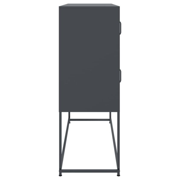 vidaXL Komoda antracitová 100,5x39x107 cm oceľ valcovaná za studena – Obrázok 7