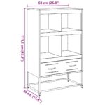 vidaXL Vysoká skrinka čierna 68,5x39x111,5cm oceľ valcovaná za studena – Obrázok 12