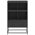 vidaXL Vysoká skrinka čierna 68,5x39x111,5cm oceľ valcovaná za studena – Obrázok 4