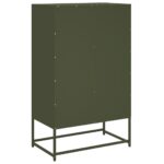 vidaXL Vysoká skrinka olivovozelená 68,5x39x111,5 cm oceľ – Obrázok 6