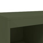 vidaXL Vysoká skrinka olivovozelená 68,5x39x111,5 cm oceľ – Obrázok 10