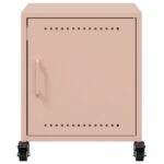 vidaXL Nočný stolík ružový 36x38,5x43,5 cm oceľ – Obrázok 6