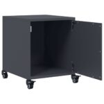 vidaXL Nočný stolík antracitový 36x39x43,5 cm oceľ – Obrázok 10