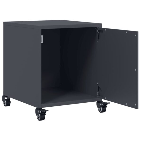 vidaXL Nočný stolík antracitový 36x39x43,5 cm oceľ – Obrázok 10