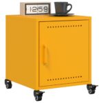 vidaXL Nočné stolíky 2 ks horčicovožlté 36x39x43,5 cm oceľ – Obrázok 4
