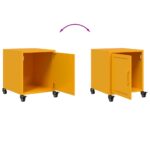 vidaXL Nočné stolíky 2 ks horčicovožlté 36x39x43,5 cm oceľ – Obrázok 9