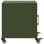 vidaXL Nočné stolíky 2 ks olivovozelené 36x39x43,5 cm oceľ – Obrázok 7