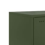 vidaXL Nočné stolíky 2 ks olivovozelené 36x39x43,5 cm oceľ – Obrázok 11