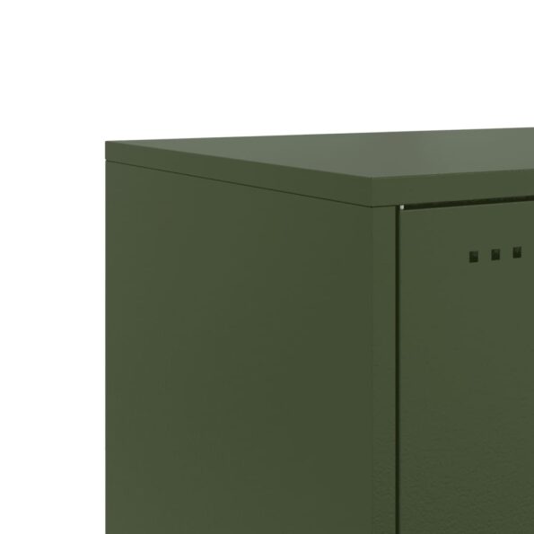 vidaXL Nočné stolíky 2 ks olivovozelené 36x39x43,5 cm oceľ – Obrázok 11