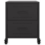 vidaXL Nočné stolíky 2 ks čierne 36x39x43,5 cm oceľ – Obrázok 5