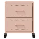vidaXL Nočné stolíky 2 ks ružové 36x39x43,5 cm oceľ – Obrázok 5