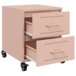 vidaXL Nočné stolíky 2 ks ružové 36x39x43,5 cm oceľ – Obrázok 9