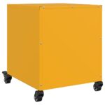 vidaXL Nočné stolíky 2 ks horčicovožlté 36x39x43,5 cm oceľ – Obrázok 8