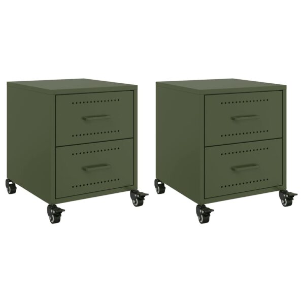 VXL8721102635182_a_en_hd_1.jpg vidaXL Nočné stolíky 2 ks olivovozelené 36x39x43,5 cm oceľ – Obrázok 2