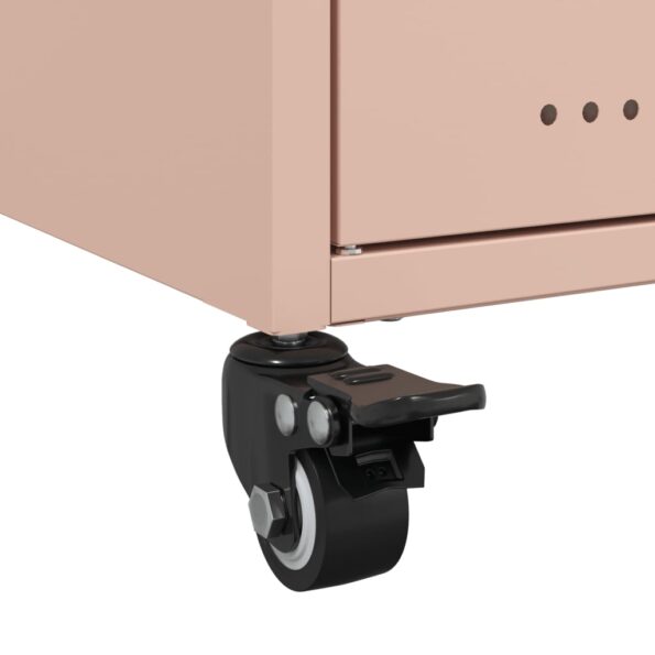 vidaXL TV skrinka ružová 100,5x39x43,5 cm oceľ valcovaná za studena – Obrázok 12