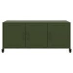 vidaXL TV skrinka olivovozelená 100,5x39x43,5 cm oceľ – Obrázok 6