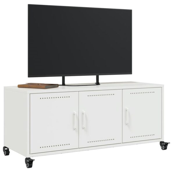 VXL8721102635328_g_en_hd_3.jpg vidaXL TV skrinka biela 100,5x39x43,5 cm oceľ valcovaná za studena – Obrázok 5