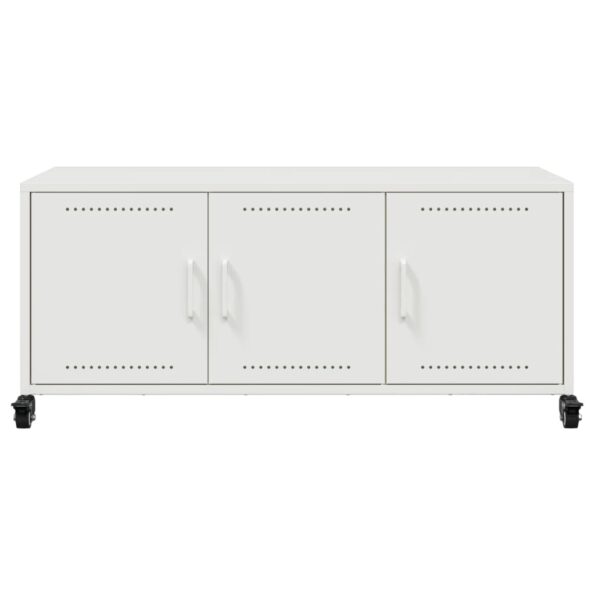 VXL8721102635328_g_en_hd_4.jpg vidaXL TV skrinka biela 100,5x39x43,5 cm oceľ valcovaná za studena – Obrázok 6