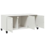 vidaXL TV skrinka biela 100,5x39x43,5 cm oceľ valcovaná za studena – Obrázok 10