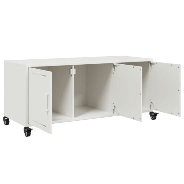 VXL8721102635328_g_en_hd_8.jpg vidaXL TV skrinka biela 100,5x39x43,5 cm oceľ valcovaná za studena – Obrázok 10