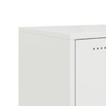 vidaXL TV skrinka biela 100,5x39x43,5 cm oceľ valcovaná za studena – Obrázok 11