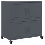vidaXL Komoda antracitová 68,5x39x72 cm oceľ valcovaná za studena – Obrázok 2