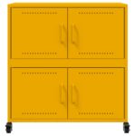 vidaXL Komoda horčicovožltá 68,5x39x72 cm oceľ valcovaná za studena – Obrázok 6