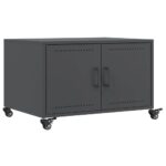 vidaXL Konferenčný stolík antracitová 68x50x43,5 cm oceľ – Obrázok 2