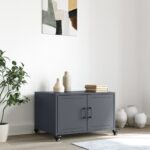 vidaXL Konferenčný stolík antracitová 68x50x43,5 cm oceľ – Obrázok 3