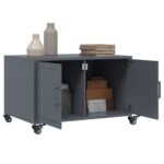 vidaXL Konferenčný stolík antracitová 68x50x43,5 cm oceľ – Obrázok 4
