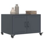 vidaXL Konferenčný stolík antracitová 68x50x43,5 cm oceľ – Obrázok 5
