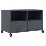 vidaXL TV skrinka antracitová 68x39x43,5 cm oceľ valcovaná za studena – Obrázok 2