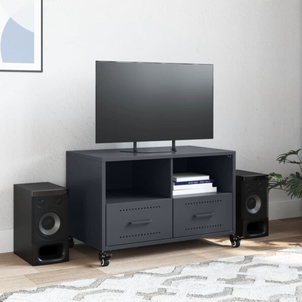 VXL8721102635830_g_en_hd_1.jpg vidaXL TV skrinka antracitová 68x39x43,5 cm oceľ valcovaná za studena – Obrázok 3