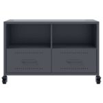 vidaXL TV skrinka antracitová 68x39x43,5 cm oceľ valcovaná za studena – Obrázok 6