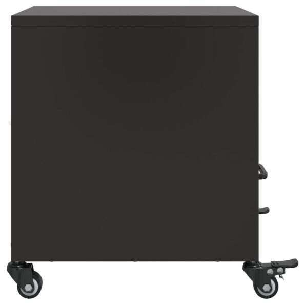 vidaXL Nočné stolíky 2 ks čierne 36x39x43,5 cm oceľ – Obrázok 7