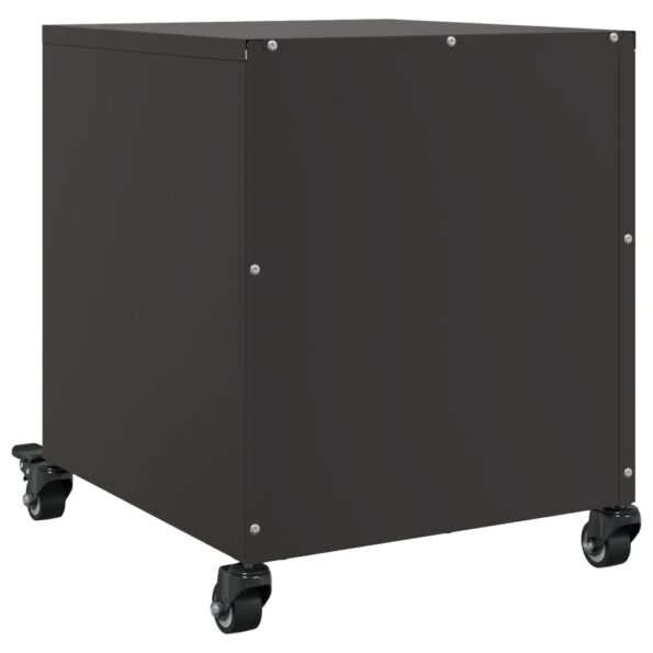 vidaXL Nočné stolíky 2 ks čierne 36x39x43,5 cm oceľ – Obrázok 8