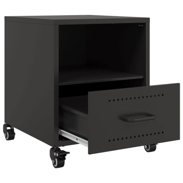vidaXL Nočné stolíky 2 ks čierne 36x39x43,5 cm oceľ – Obrázok 9