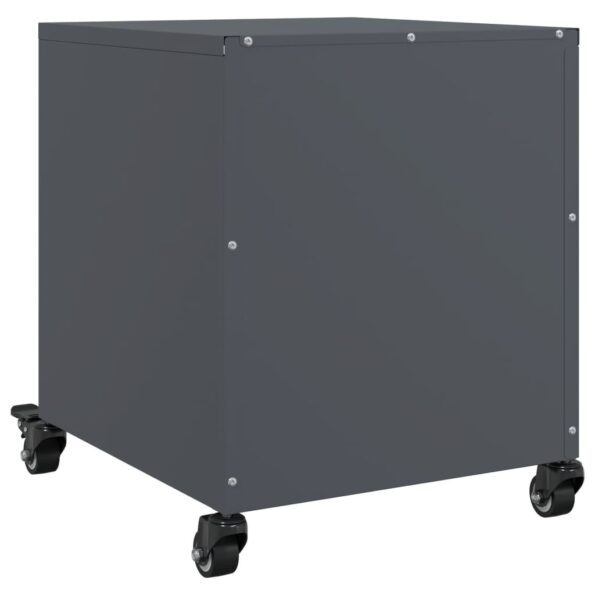 vidaXL Nočné stolíky 2 ks antracitové 36x39x43,5 cm oceľ – Obrázok 8