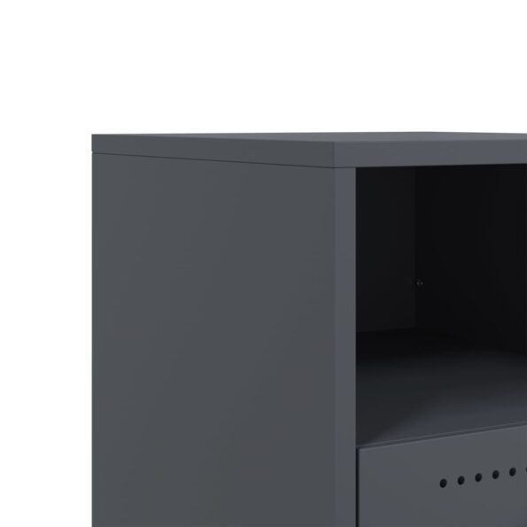 vidaXL Nočné stolíky 2 ks antracitové 36x39x43,5 cm oceľ – Obrázok 11