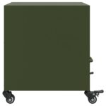 vidaXL Nočný stolík olivovozelený 36x39x43,5 cm oceľ – Obrázok 7
