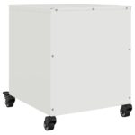 vidaXL Nočný stolík biely 36x39x43,5 cm oceľ – Obrázok 8