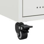 vidaXL Nočný stolík biely 36x39x43,5 cm oceľ – Obrázok 10