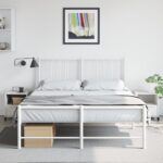 vidaXL Nočné stolíky 2 ks biele 36x39x43,5 cm oceľ – Obrázok 3