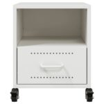 vidaXL Nočné stolíky 2 ks biele 36x39x43,5 cm oceľ – Obrázok 5