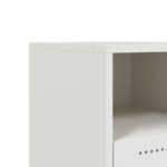vidaXL Nočné stolíky 2 ks biele 36x39x43,5 cm oceľ – Obrázok 11